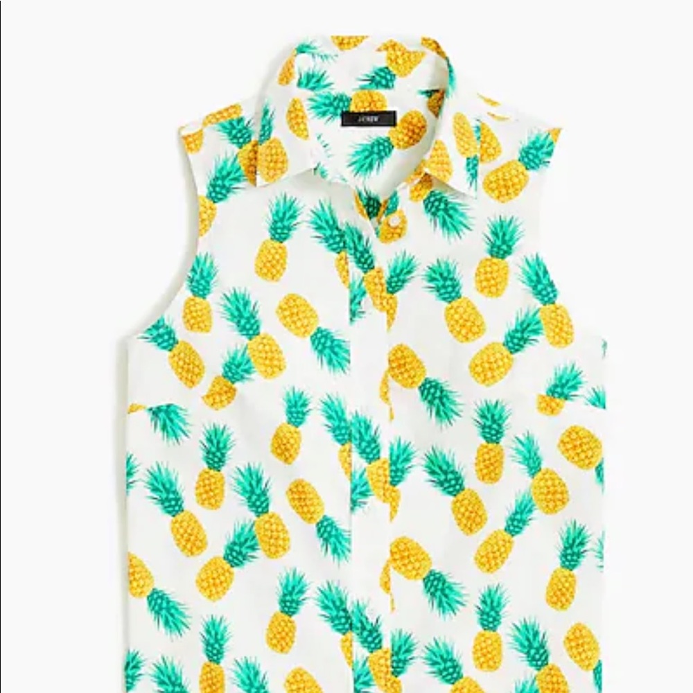NWT J Crew Adorable 🍍 Pineapple 🍍button down shirt